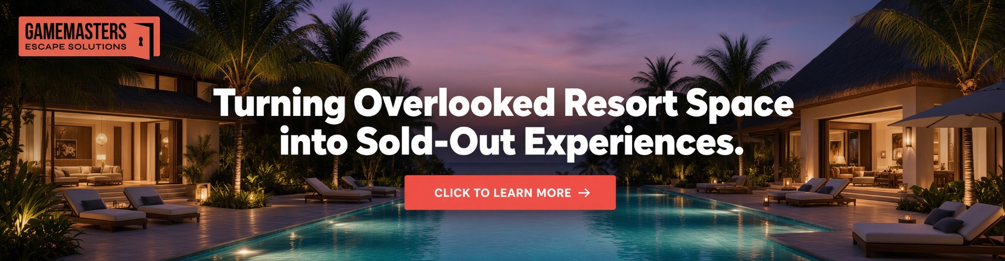 Gamemasters Escape Solutions: Turning overlooked resort space into sold-out experiences. Click to learn more.
