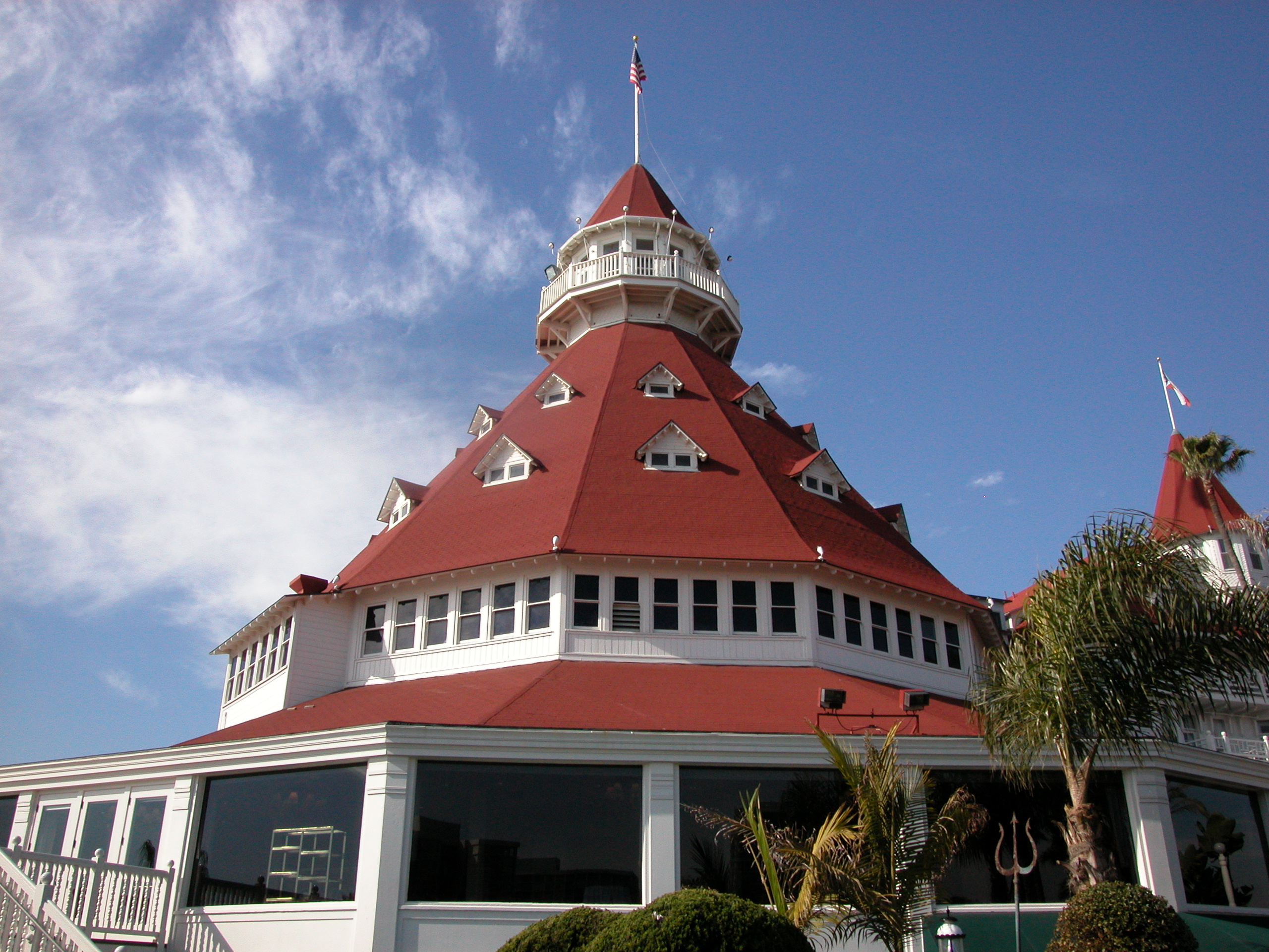 Main building of the Hotel del Coronado in Coronado, California, a Victorian beachfront hotel