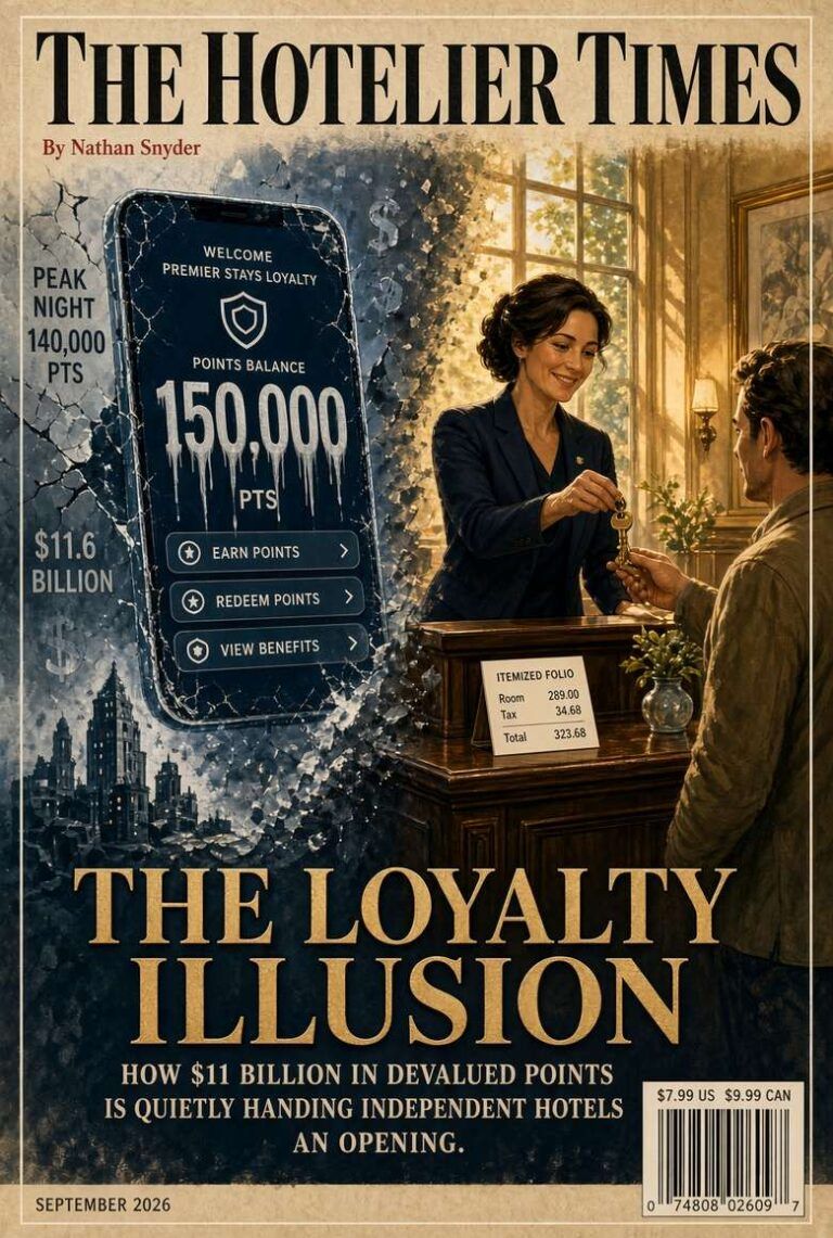 Hotel loyalty points concept